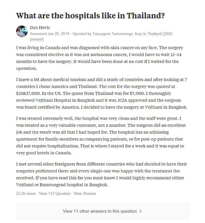 What are the hospitals like in Thailand?