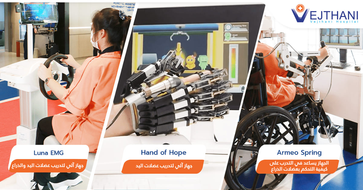 تدریب عضلات الذراع مع روبوتات العلاج الطبیعي لإعادة تأھیل مرضى السكتة الدماغیة